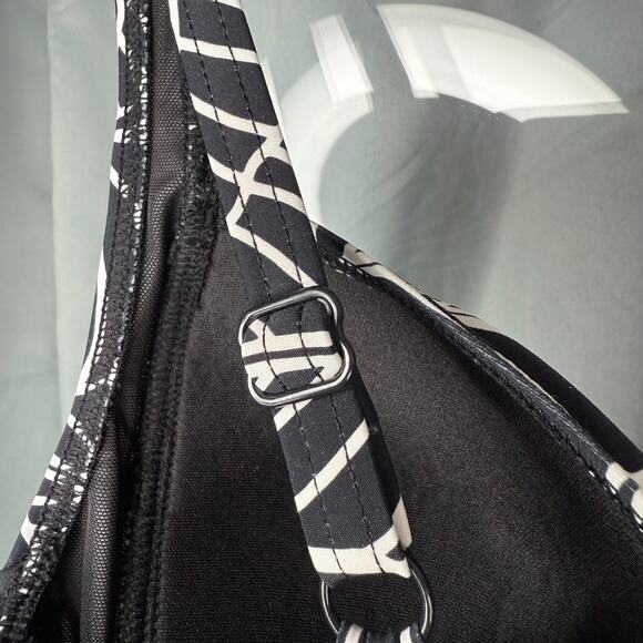 NIPTUCK Swimwear Joanna One Piece Multi-fit Cup Sz 8 Black & White Tropical Leaf - Picture 6 of 9